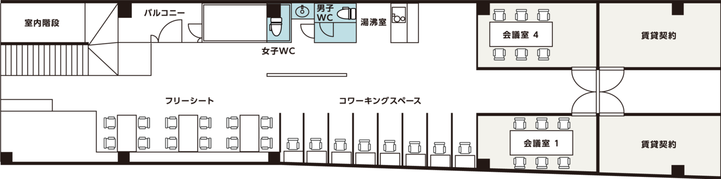 ピースポワークスフロアマップ